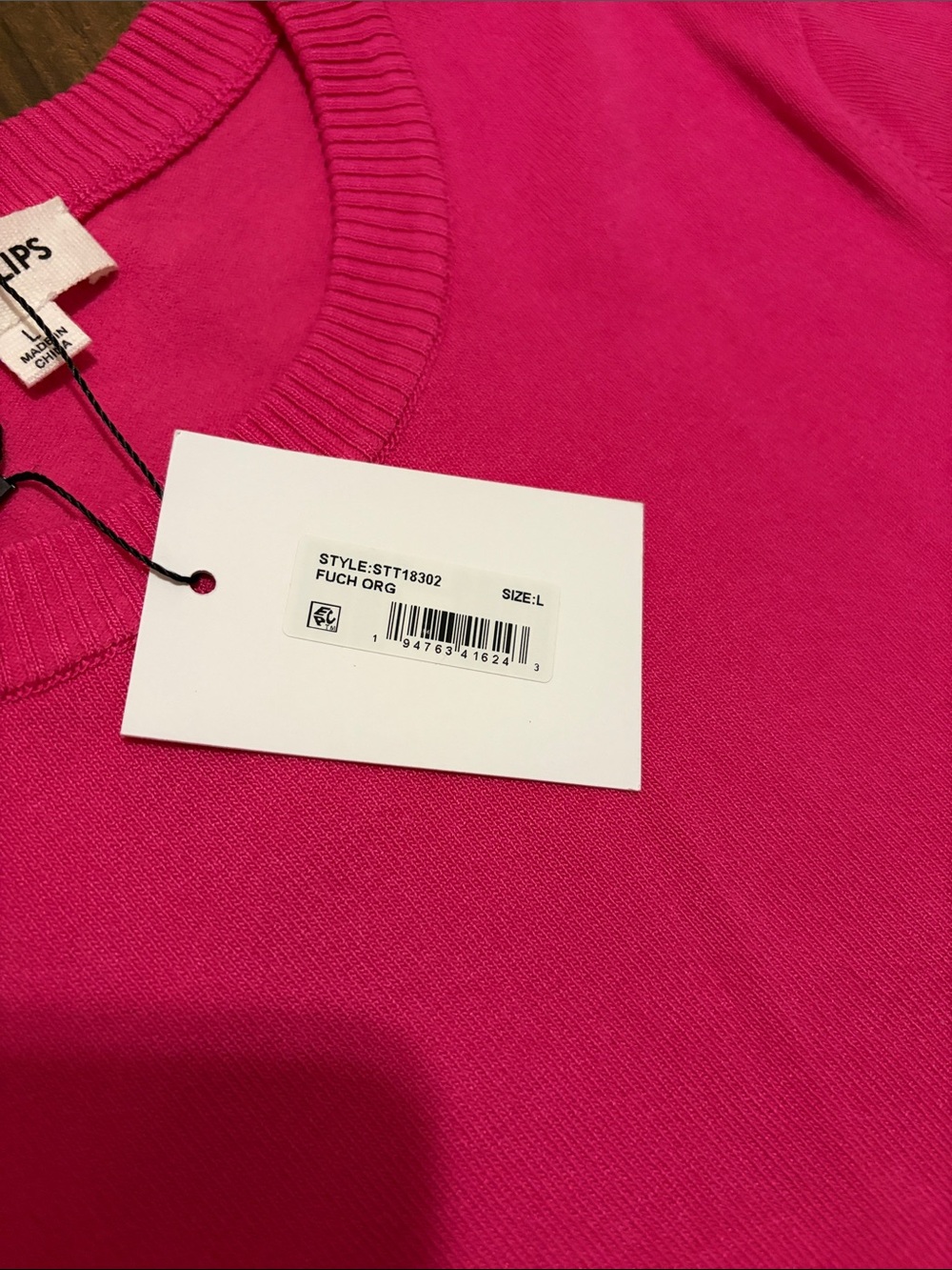 NWT Sugarlips Hot Pink Top with Bright Orange Ruffle Hem - Picture 8 of 13